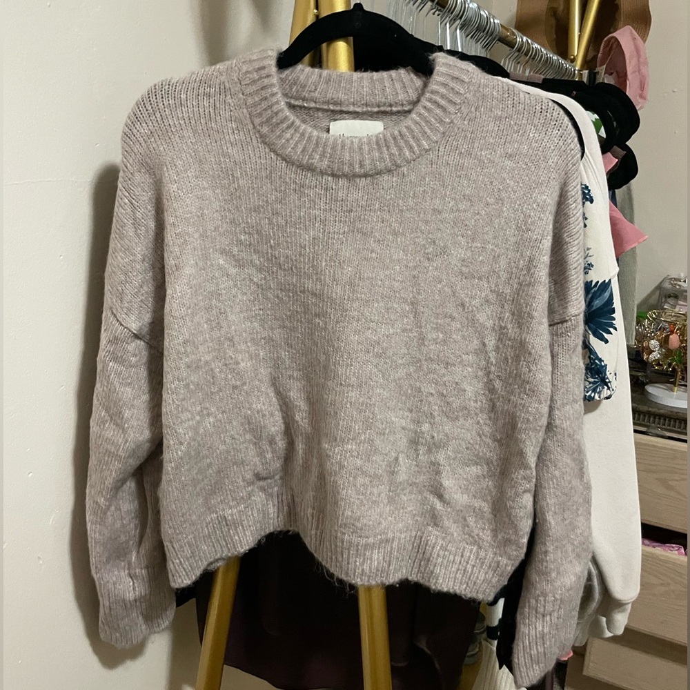 Abercrombie & Fitch Light Brown Knit Sweater